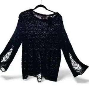 Elegant Black Off-the-Shoulder Sweater